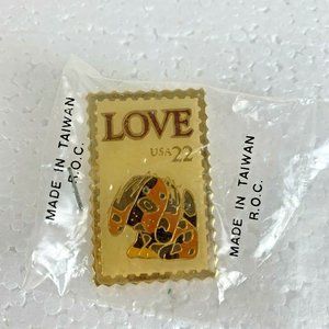 US Postal Postage Stamp Pin USPS LOVE Dog Valentines LAST CALL